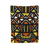 African Bogolan Mudcloth Pattern Blanket