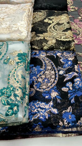 New Damask Brocade Lace Fabric