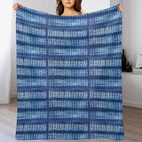 New Mud cloth Indigo 3 Throw Blanket decorative