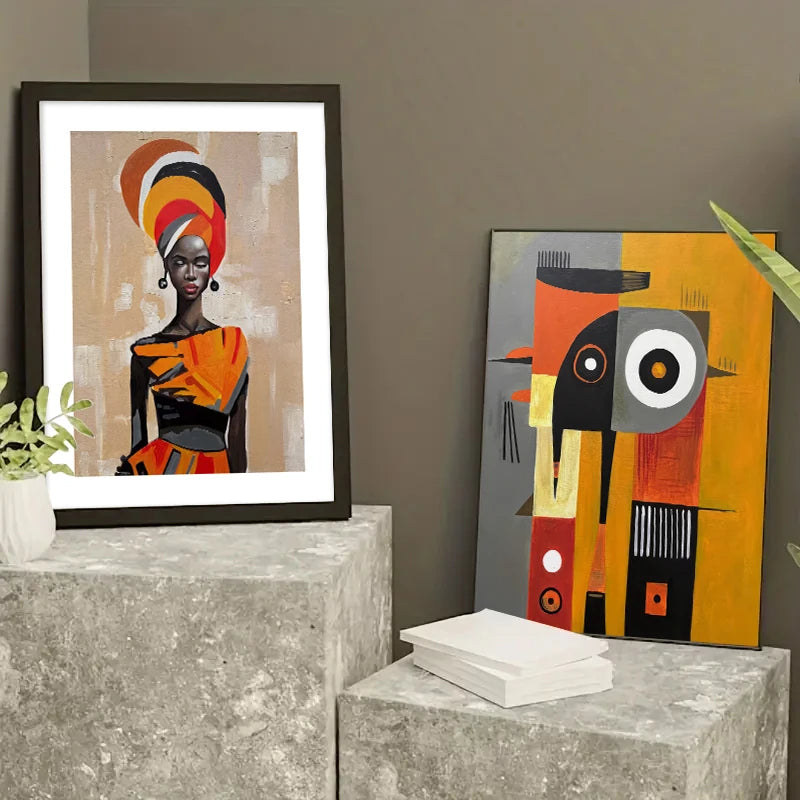 New Colorful Abstract African Ethnic Art