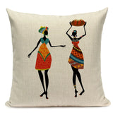 New African Woman Cushion Cover