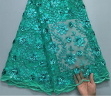 High quality French Mesh Lace Nigerian Embroidery Net Fabrics