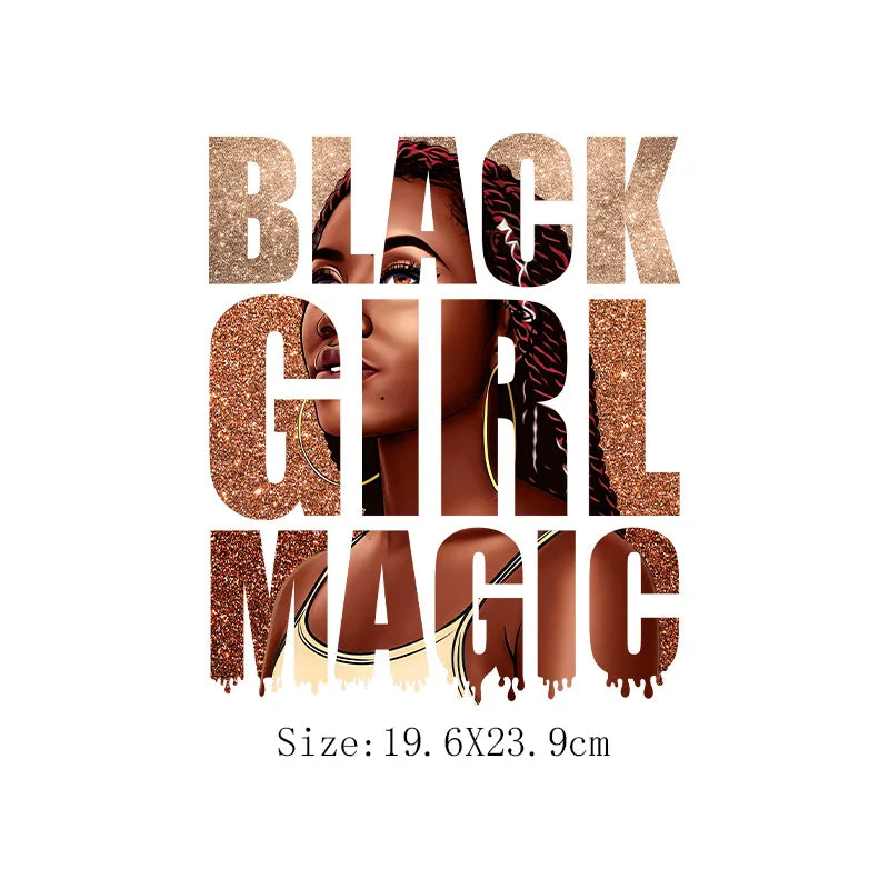 New Fashion Black Girl DIY T-Shirt