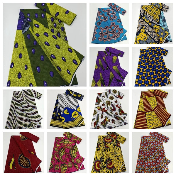 African Real Wax Print Cotton 100% Fabric