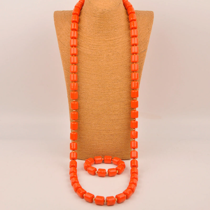 New Artificial Coral Bead Necklace Sets