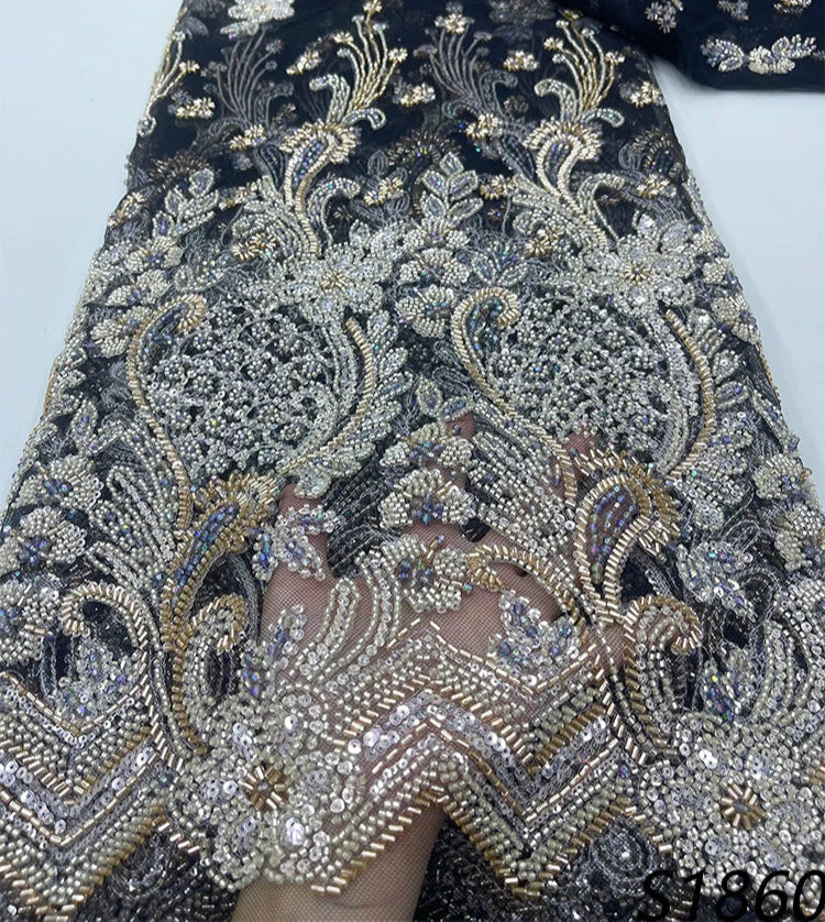 High-end Heavy Beaded Fabric