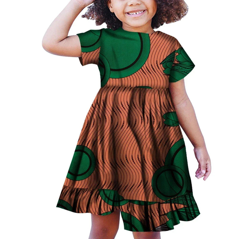 Summer Children Short Sleeves Dresses