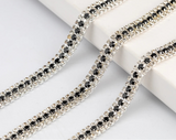 3 Rows Rhinestone Cup Chain