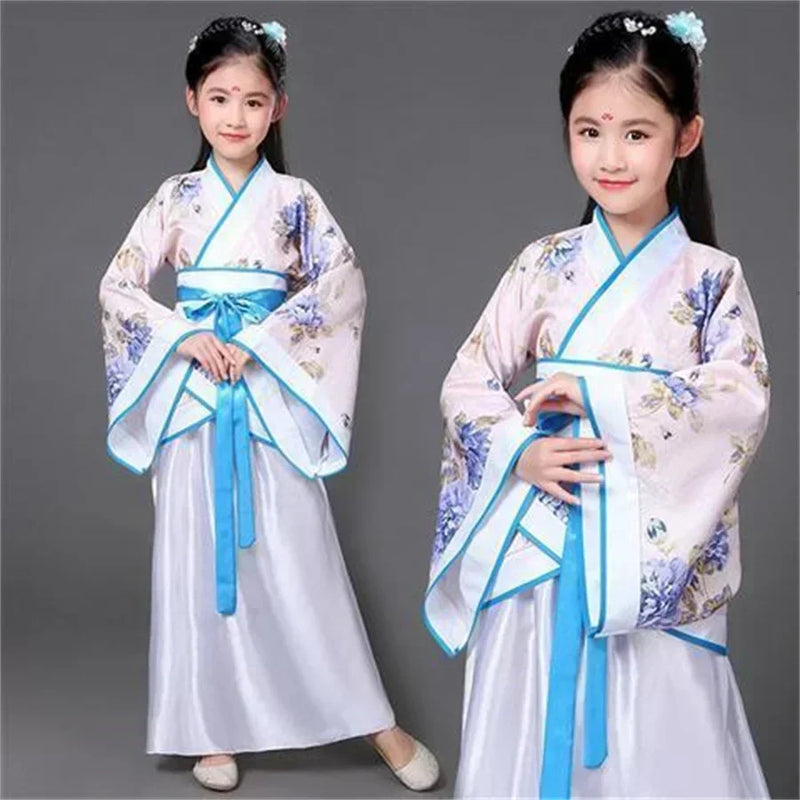 Children Girls Lion Dance China Clothing