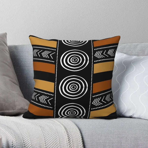 African Mud Cloth Art Pillowcase