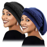 Women's Braid Elastic Turban Muslim Twist Fashion Hat