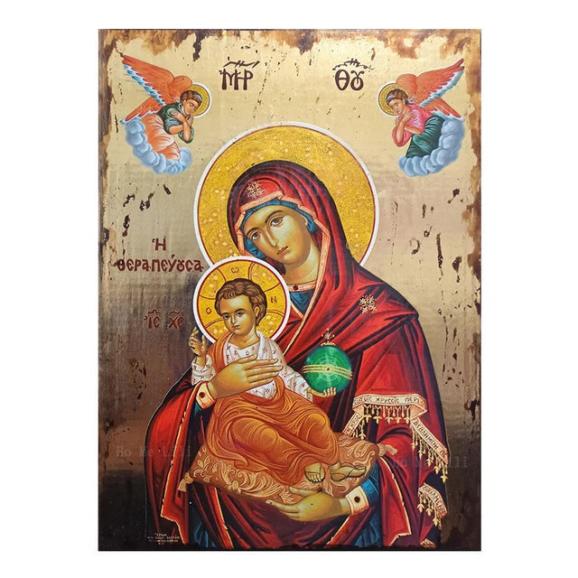 Mother Of God Byzantine Orthodox Religious Canvas Wall Art