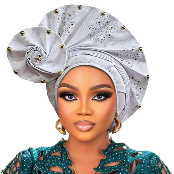 High Quality Latest Nigerian Wedding Women Auto Gele Turban