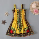 Summer Fashion Style African Children Polyester Printing Dress