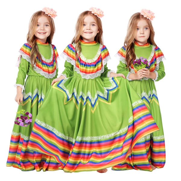 Child Girls Jalisco Traditional Guadalajara Mexican dress