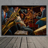 African Ernie Barnes Abstract Art