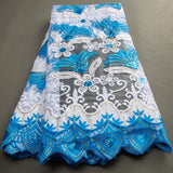 Nigerian French Mesh Milk Silk Lace Fabric