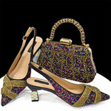 Italian Design Fashion Style Ladies Shoes with Matching Bag Set