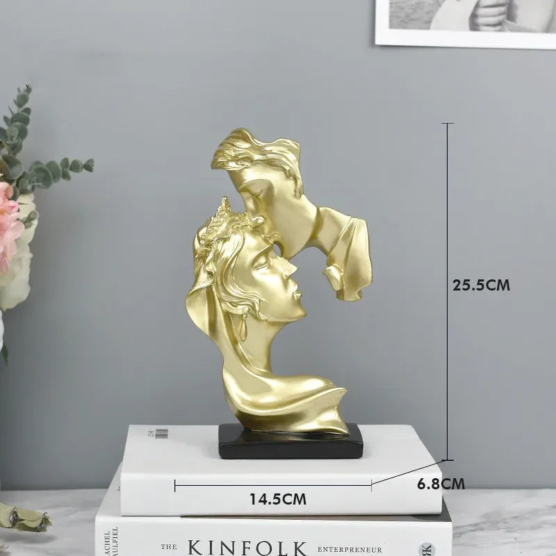 Home silence is Gold statue decoration