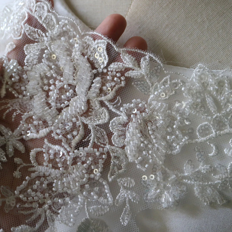 1yard embroidered flower lace