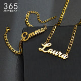 365 Customized Name Necklaces Bracelets Set