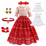 Kids Encanto Cosplay Princess Dress