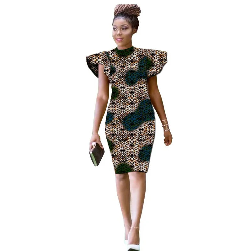 Hand Cut Nigerian Style O-Neck Dress