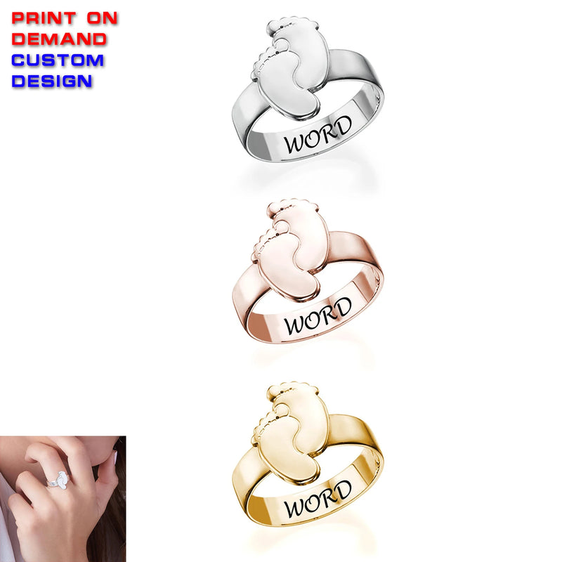 Print On Demand Customized Custom Words Name Number Earring