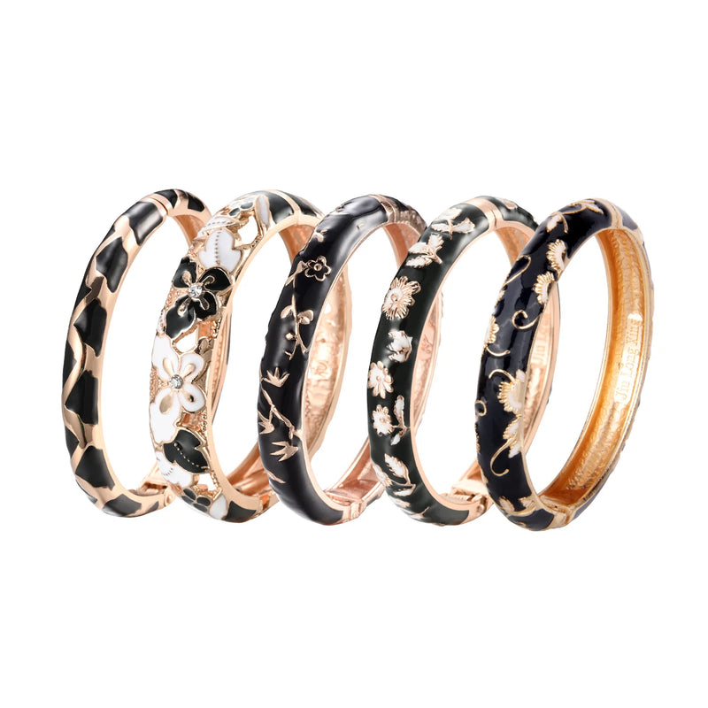 Women Alloy Bangles Enamel Bracelet