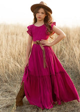 Girls Lace Bohemia Long Dresses