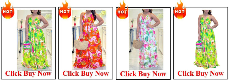 Summer Kaftan African V-neck Polyester Plus Size Long Maxi Dress