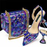 New Arrival African Wedding Shoes and Bag Set