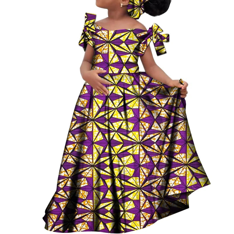 Kids Girls African Dashiki Dress