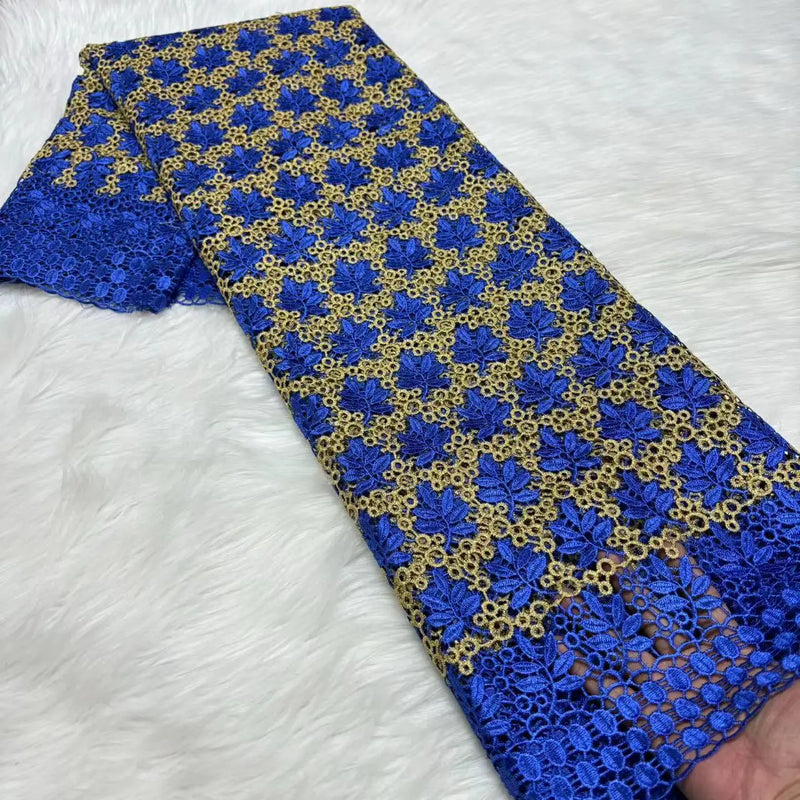 High Quality Guipure Lace Blue Fabric