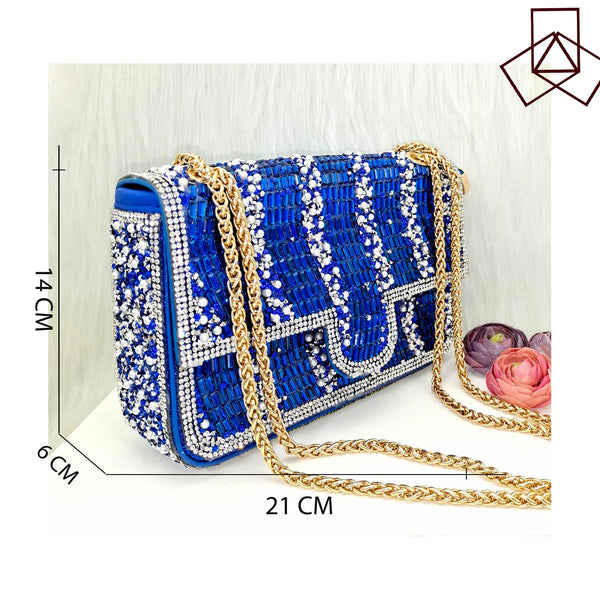 Nigeria Africa Fashion Blue High Heels Bag Set