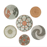 New Woven Wall Plate Round Fruit Basket Boho Seagrass Decorative Trays