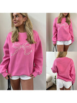 New Cute Pink Bow Prints Hoodie