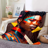 Cartoon Africa Custom Painting Art Soft Flannel Blanket