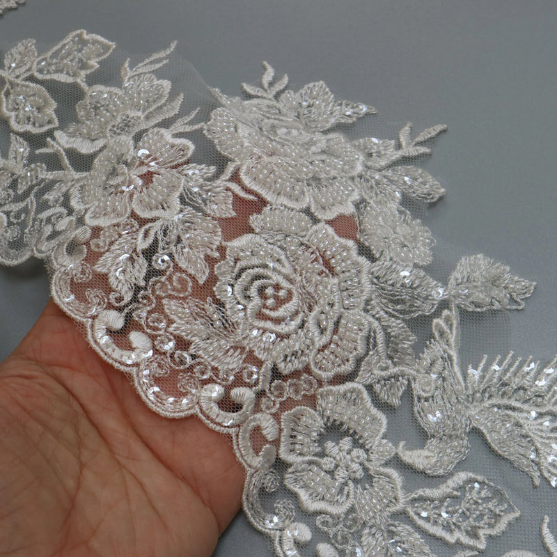 New luxury beaded embroidery lace