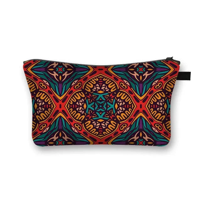 African Woman Print Cosmetic Bag