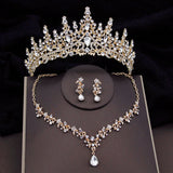 New Luxury Silver Color Crystal Water Bridal Jewelry Sets