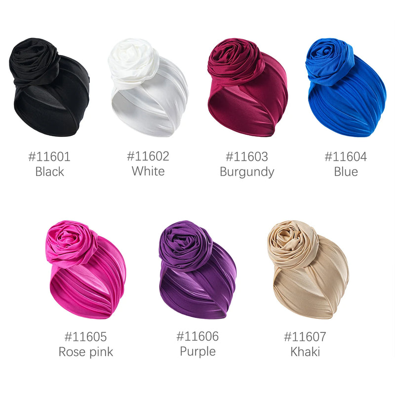 New Flower Bandana Turban Wrap Women Hair Accessories