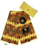 New Arrival Kente Golden 4+2 African Wax Fabric