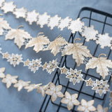 1 Yard Gold White Embroidery Lace Trim