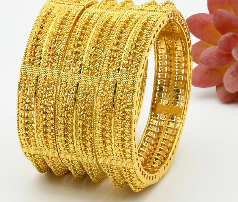 ANIID 24K Gold Color Bangle Bracelet