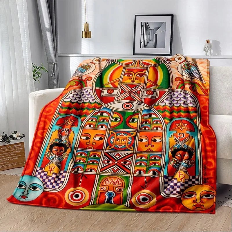 New Ethiopian Painting Art Africa Blanket