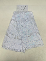 New Fashion French Embroidery Beaded Tulle Lace Fabric