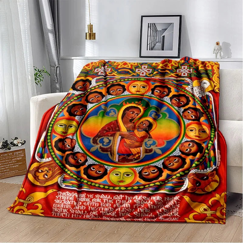 New Ethiopian Painting Art Africa Blanket