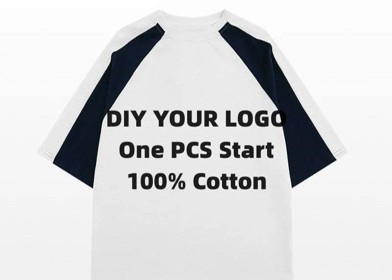 New Customized Print On Demand Photo  Brand Logo T Shirt