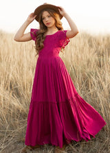 Girls Lace Bohemia Long Dresses